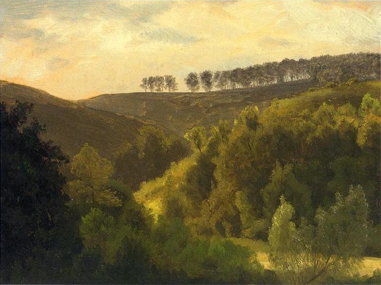 Albert Bierstadt Sunrise over Forest and Grove France oil painting art
